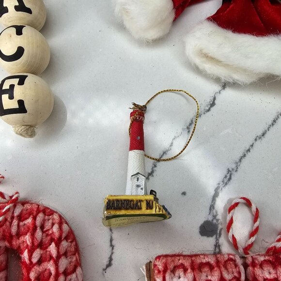 Christmas tree ornament lot santa Sled stocking monograms lighthouse camper - Picture 6 of 16